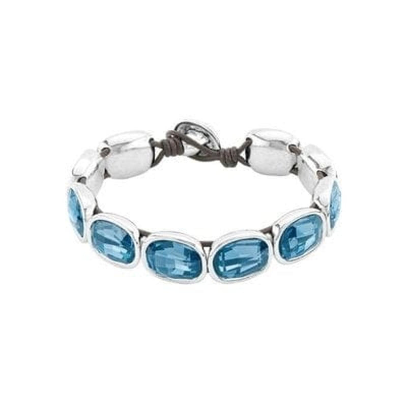 Lights Sterling Silver Plated Bracelet - PUL2068AZUMTL-UNO de 50-Renee Taylor Gallery