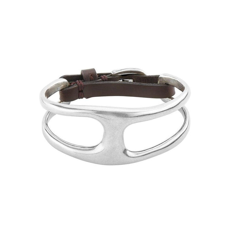 Two In One Sterling Silver Plated Bracelet - PUL2001MARMTL-UNO de 50-Renee Taylor Gallery