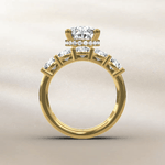 Custom Bridal Set – 3.10 ct Pear-Shaped Lab-Grown Diamond Center in 14K Yellow Gold - SODW0035847-04-Renee Taylor Gallery-Renee Taylor Gallery