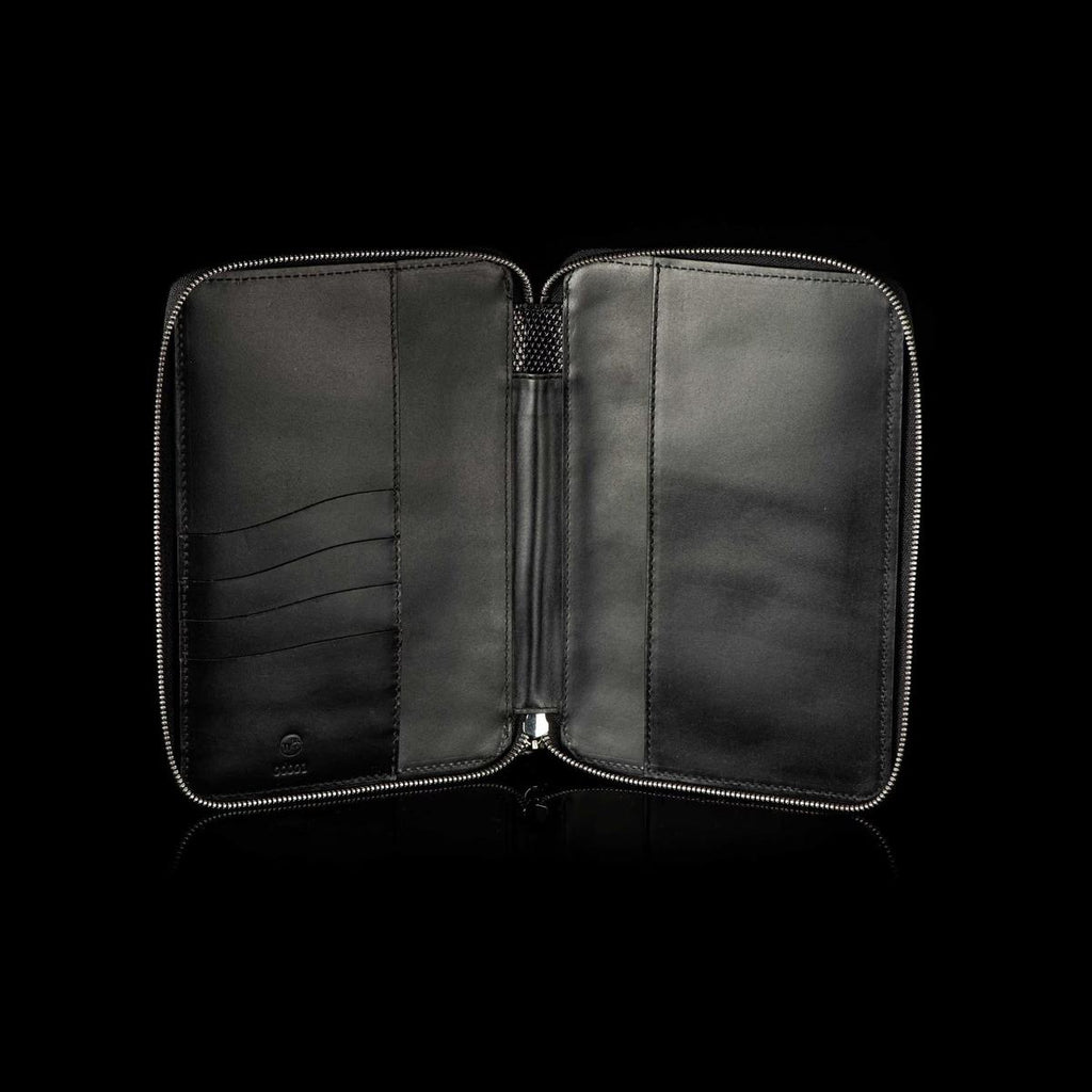 Luxury Midnight Lizard Leather Zipper Journal - ZNB-2022-William Henry-Renee Taylor Gallery