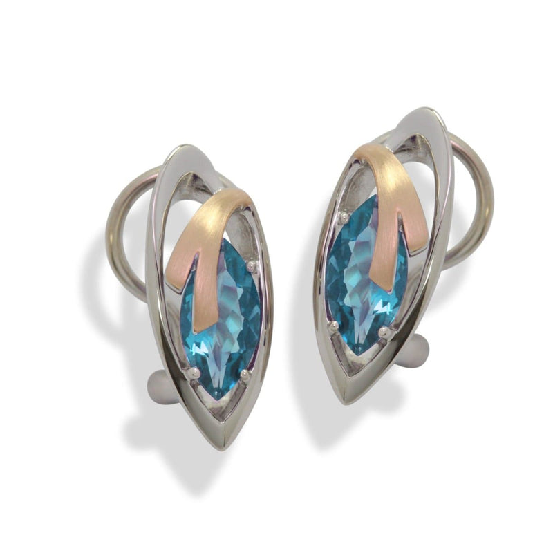 Sterling Silver Blue Topaz Earrings - 02/83711-BT-Breuning-Renee Taylor Gallery
