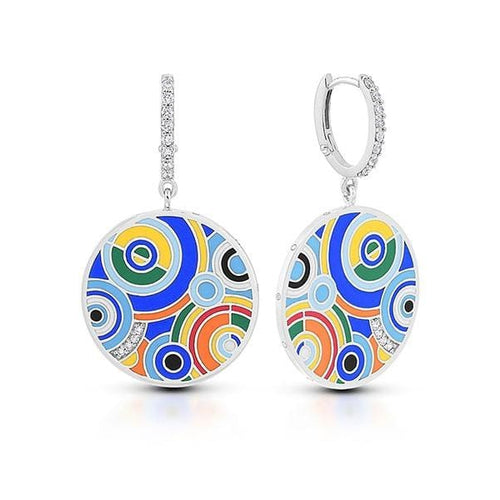 Emanation Blue & Multi Earrings-Belle Etoile-Renee Taylor Gallery