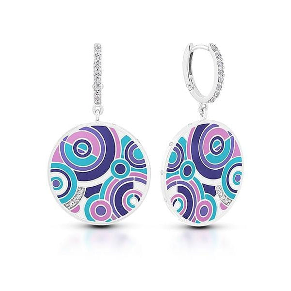 Emanation Purple & Multi Earrings-Belle Etoile-Renee Taylor Gallery