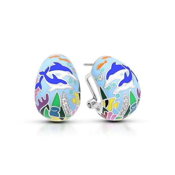 Dolphin Blue Earrings-Belle Etoile-Renee Taylor Gallery