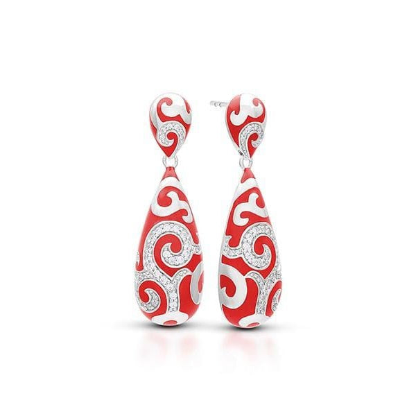 Royale Red Drop Earrings-Belle Etoile-Renee Taylor Gallery