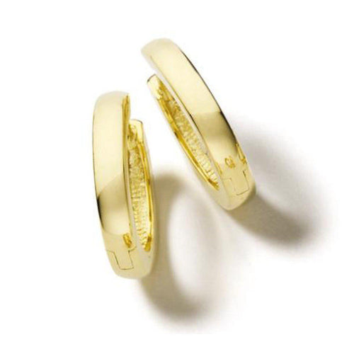 Yellow Gold Plated Sterling Silver Hoop Earrings - 06/03218-YG-Breuning-Renee Taylor Gallery