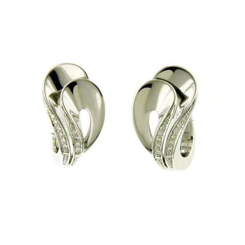 Sterling Silver Diamond Earrings - 06/83701-Breuning-Renee Taylor Gallery