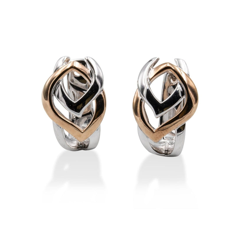 Rose Gold Plated Sterling Silver Earrings - 06/60782-RH/R-Breuning-Renee Taylor Gallery