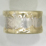 14K Gold & Crystalline Silver Blank Ring - 11601-Shelli Kahl-Renee Taylor Gallery