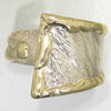 14K Gold & Crystalline Silver Blank Ring - 11606-Shelli Kahl-Renee Taylor Gallery