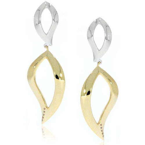 Yellow Gold & Rhodium Plated Sterling Silver Earrings - 12/02057-0-RH/Y-Breuning-Renee Taylor Gallery
