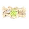 14K Gold & Crystalline Silver Peridot Ring - 13584-Shelli Kahl-Renee Taylor Gallery