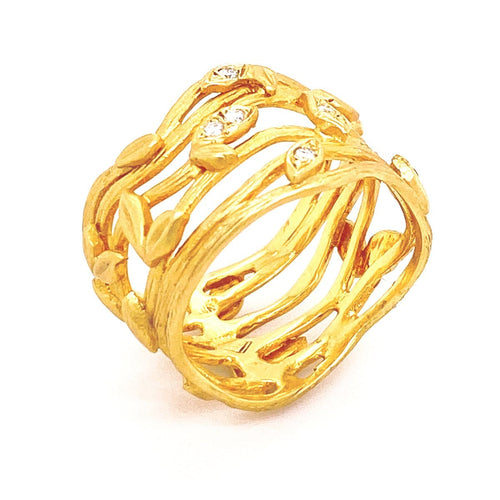 Marika 14k Gold & Diamond Ring - M145-Marika-Renee Taylor Gallery
