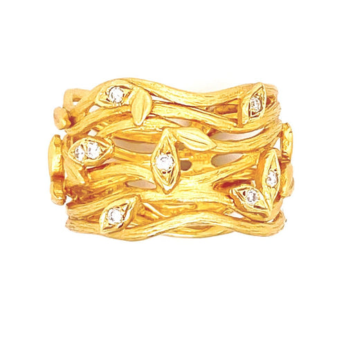 Marika 14k Gold & Diamond Ring - M145-Marika-Renee Taylor Gallery