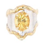 14K Gold & Crystalline Silver Citrine Ring - 13687-Shelli Kahl-Renee Taylor Gallery