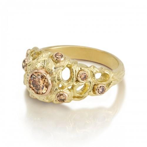 Shadow Dome Diamond & Gold Ring - 40R7-2-3G-YG-Sarah Graham-Renee Taylor Gallery