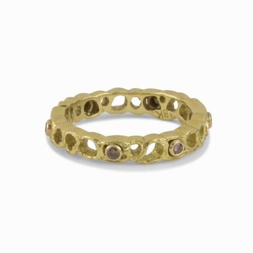 Shadow Skinny Band Diamond Ring - 40R1-3-3G-YG-Sarah Graham-Renee Taylor Gallery