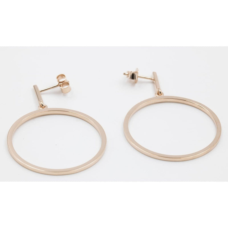 Rose Gold Plated Sterling Silver Hoop Earrings - 14/08226-R-Breuning-Renee Taylor Gallery