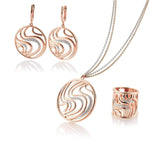 Rose Gold Plated Sterling Silver White Sapphire Cuff - 52/00292-Breuning-Renee Taylor Gallery