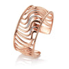 Rose Gold Plated Sterling Silver White Sapphire Cuff - 52/00292-Breuning-Renee Taylor Gallery