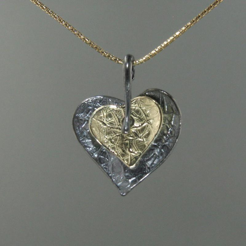 14k Yellow Gold & Blackened Silver Pendant - 306BG-YB-Leon Israel Designs-Renee Taylor Gallery