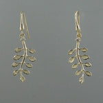 14k Yellow Gold & Diamond Earrings - 901D+W-Y-Leon Israel Designs-Renee Taylor Gallery