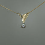 14k Yellow Gold & Pearl Pendant - 354PB-Y-Leon Israel Designs-Renee Taylor Gallery