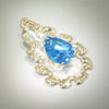 14K Gold & Crystalline Silver Pendant - 15425-Shelli Kahl-Renee Taylor Gallery