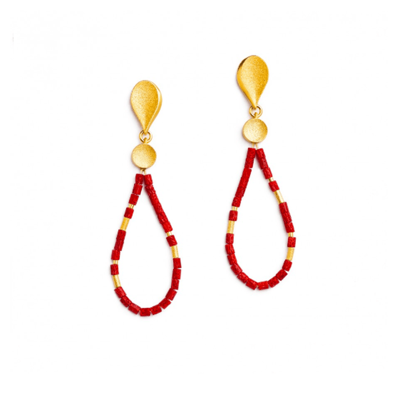 Sponge best sale coral earrings
