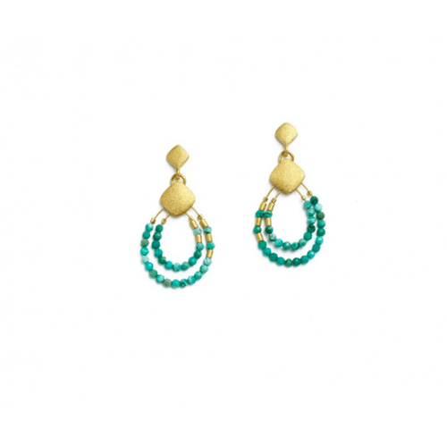 Climini Blue Turquoise Earrings - 15570256-Bernd Wolf-Renee Taylor Gallery