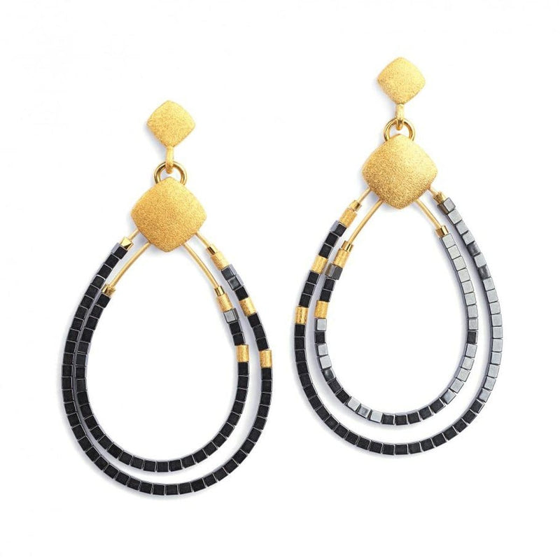 Clini Hematite Earrings - 15576206-Bernd Wolf-Renee Taylor Gallery