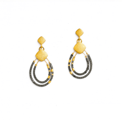 Climini Hematite Earrings - 15577276-Bernd Wolf-Renee Taylor Gallery