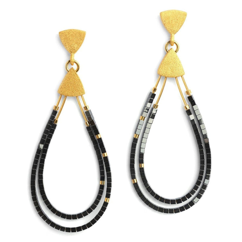 Clina Hematite Earrings - 15580206-Bernd Wolf-Renee Taylor Gallery