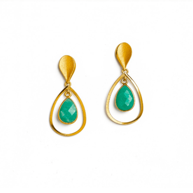 Sequanni Amazonite Earrings - 15703406-Bernd Wolf-Renee Taylor Gallery