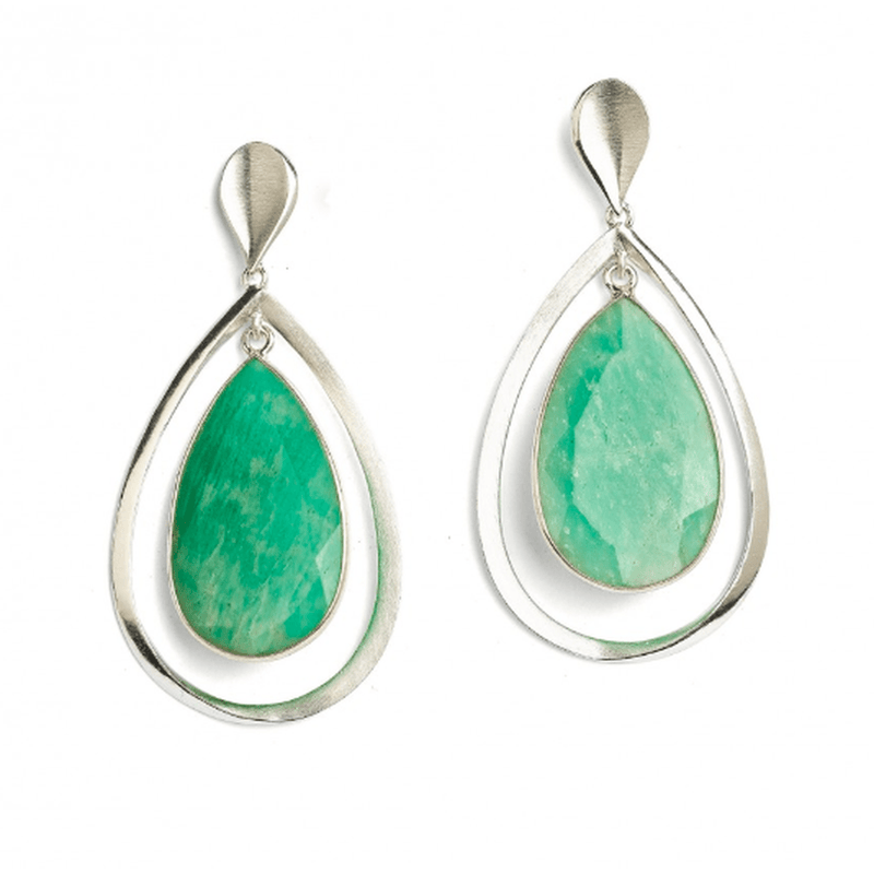 Sequanna Amazonite Earrings - 15706404-Bernd Wolf-Renee Taylor Gallery