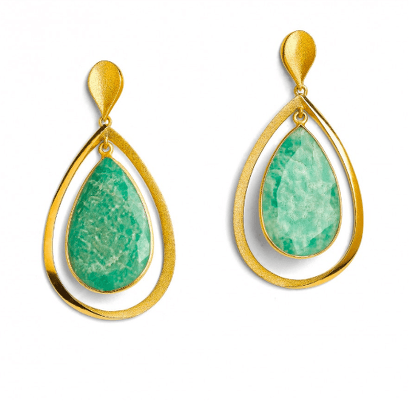 Sequanna Amazonite Earrings - 15706406-Bernd Wolf-Renee Taylor Gallery