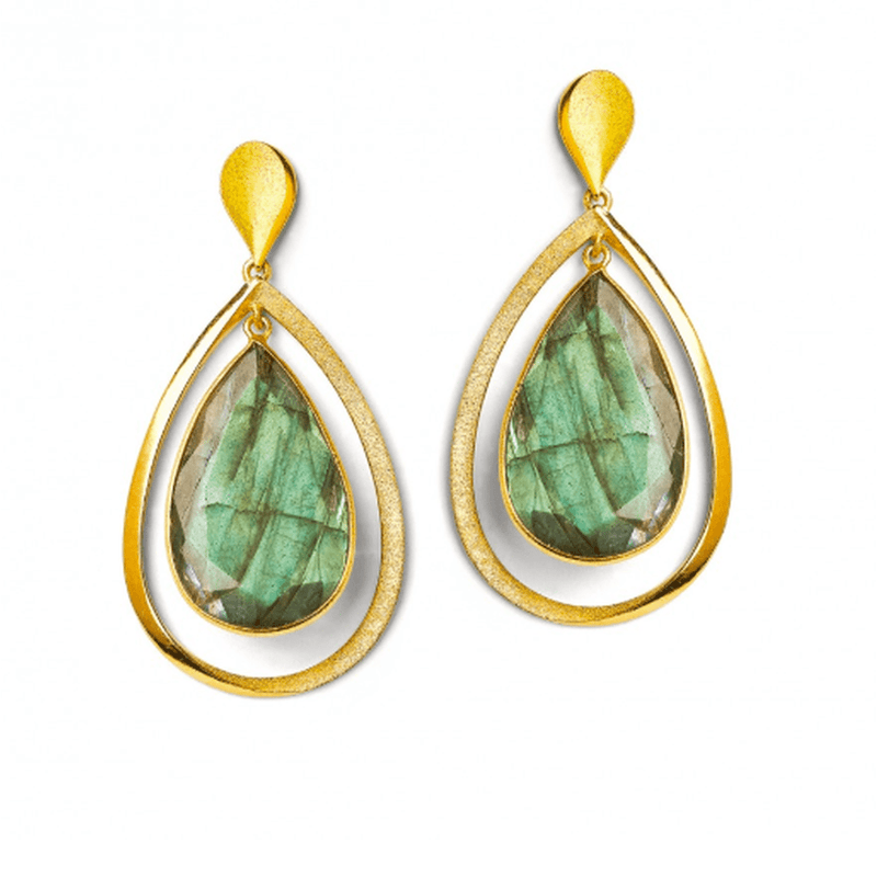 Sequanna Labradorite Earrings - 15706616-Bernd Wolf-Renee Taylor Gallery