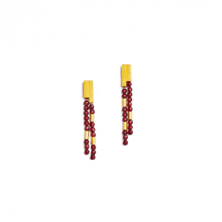 Yaneki Garnet Earrings - 15770776-Bernd Wolf-Renee Taylor Gallery