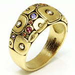 18K Blocks Purple/Orange Mix Sapphire & Diamond Ring - R-135S-Alex Sepkus-Renee Taylor Gallery