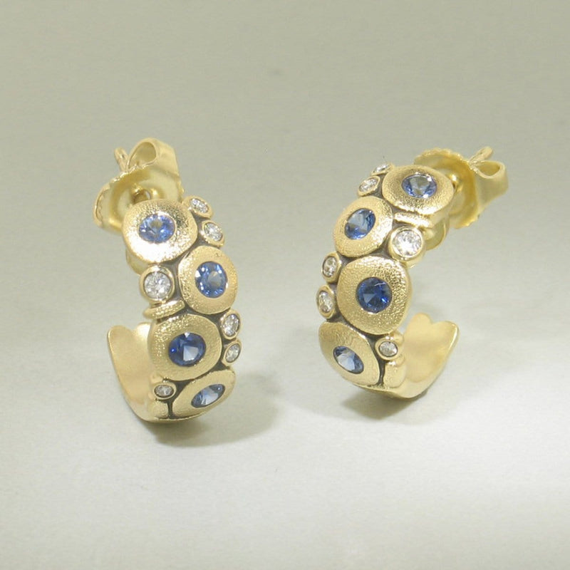 18K Candy Sapphire & Diamond Earrings - E-122S-Alex Sepkus-Renee Taylor Gallery