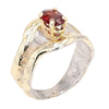 14K Gold & Crystalline Silver Garnet Ring - 17245-Shelli Kahl-Renee Taylor Gallery