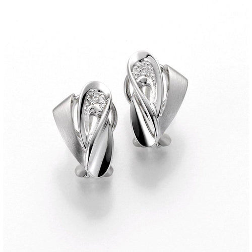 Sterling Silver Diamond Earrings - 01/83713-Breuning-Renee Taylor Gallery