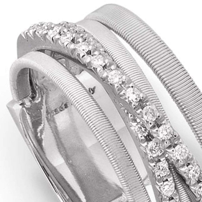 18K Goa 5 Strand Diamond Ring - AG315 B W-Marco Bicego-Renee Taylor Gallery