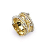 18K Goa 7 Row Diamond Ring - AG277 B2 YW-Marco Bicego-Renee Taylor Gallery