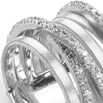 18K Goa 7 Strand Diamond Ring - AG316 B W-Marco Bicego-Renee Taylor Gallery