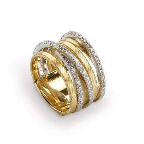 18K Goa 7 Strand Diamond Ring - AG316 B YW-Marco Bicego-Renee Taylor Gallery