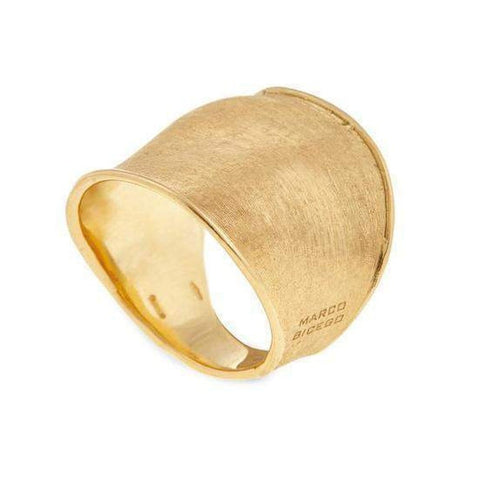 18K Lunaria Wide Band Ring - AB552 Y-Marco Bicego-Renee Taylor Gallery