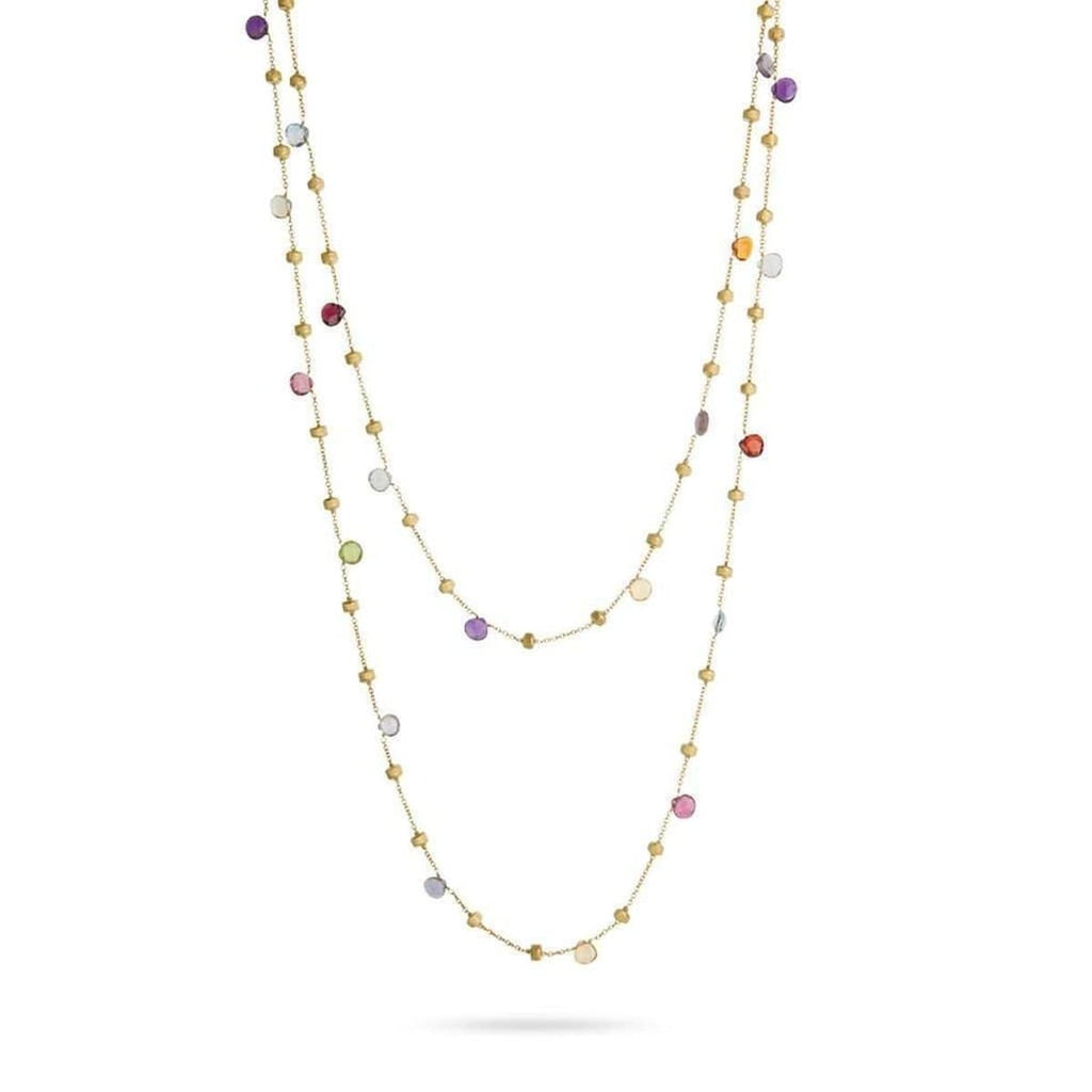 18K Paradise Multi Stone Necklace - CB883 MIX01 Y 47.25"-Marco Bicego-Renee Taylor Gallery