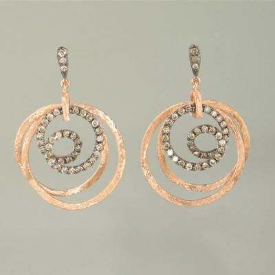18k Rose Gold & Brown Diamond Earrings - E0465-RG-br-Jayne New York-Renee Taylor Gallery