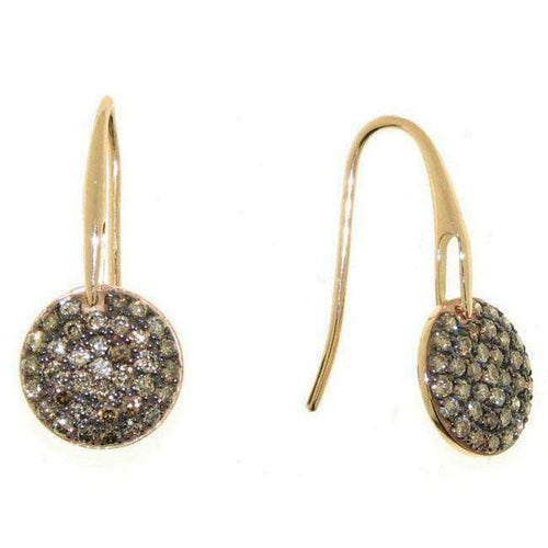 18k Rose Gold & Brown Diamond Earrings - 777481AXERBD-Roberto Coin-Renee Taylor Gallery